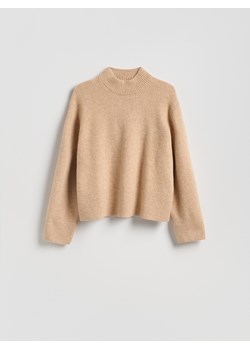 Reserved - Sweter z niskim golfem - beżowy ze sklepu Reserved w kategorii Swetry damskie - zdjęcie 186554725