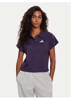 adidas Polo Stadium 3-Stripes Tennis Inspired Jacquard JY3426 Fioletowy Regular Fit ze sklepu MODIVO w kategorii Bluzki damskie - zdjęcie 186555768