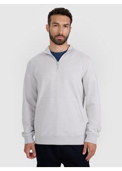 Męska bluza nierozpinana bez kaptura 4F 4FWAW25TSWSM1902 - szara ze sklepu Sportstylestory.com w kategorii Bluzy męskie - zdjęcie 186558197