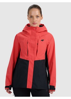 Damska kurtka trekkingowa 4F 4FWAW25TTJAF1011 - pomarańczowa ze sklepu Sportstylestory.com w kategorii Kurtki damskie - zdjęcie 186558288