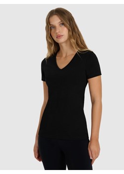 Damski t-shirt slim basic 4F 4FWAW25TTSHF2969 - czarny ze sklepu Sportstylestory.com w kategorii Bluzki damskie - zdjęcie 186558346