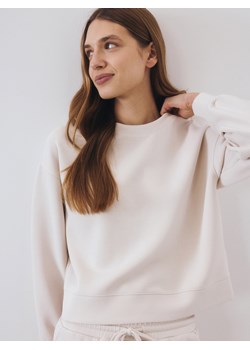 Reserved - Bluza z dodatkiem modalu - beżowy ze sklepu Reserved w kategorii Bluzy damskie - zdjęcie 186559146
