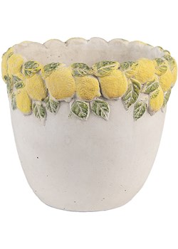 Clayre &amp; Eef Doniczka w kolorze złoto-białym - wys. 16 x Ø 15 cm ze sklepu Limango Polska w kategorii Doniczki i osłonki - zdjęcie 186559749