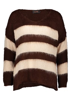 miss goodlife Sweter &quot;Stripes&quot; w kolorze ciemnobrązowo-kremowym ze sklepu Limango Polska w kategorii Swetry damskie - zdjęcie 186560428