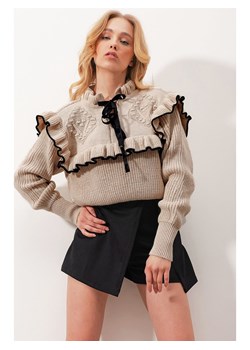 Happiness Istanbul Sweter w kolorze beżowym ze sklepu Limango Polska w kategorii Swetry damskie - zdjęcie 186560726