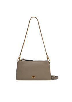 Torebka PINKO Double Mini Al 25-26 PLTT 105359 A0QO Szary ze sklepu eobuwie.pl w kategorii Listonoszki - zdjęcie 186561788