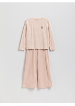 Reserved - Dwuczęściowa piżama z misiem - brudny róż ze sklepu Reserved w kategorii Piżamy dziecięce - zdjęcie 186563207
