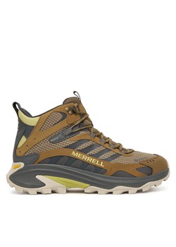 Trekkingi Merrell Moab Speed 2 Mid GORE-TEX J038339 Brązowy ze sklepu eobuwie.pl w kategorii Buty trekkingowe męskie - zdjęcie 186566616