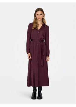 ONLY Sukienka koszulowa Mika 15361725 Bordowy Regular Fit ze sklepu MODIVO w kategorii Sukienki - zdjęcie 186567346