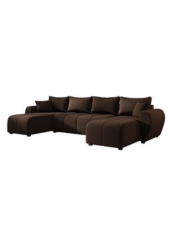 Brązowy rozkładany narożnik w kształcie U A7-A32 - id: 53343 - marki Elior - 186569186 Brązowy rozkładany narożnik w kształcie U A7-A32 ze sklepu Edinos.pl w kategorii Narożniki - zdjęcie 186569186