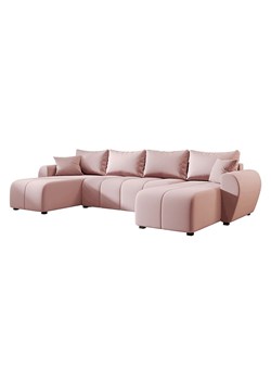 Różowy rozkładany narożnik w kształcie U T4-G59 - id: 53346 - marki Elior - 186569197 Różowy rozkładany narożnik w kształcie U T4-G59 ze sklepu Edinos.pl w kategorii Narożniki - zdjęcie 186569197