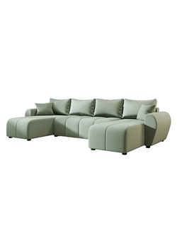 Zielony duży narożnik rozkładany U K3-N53 - id: 53348 - marki Elior - 186569207 Zielony duży narożnik rozkładany U K3-N53 ze sklepu Edinos.pl w kategorii Narożniki - zdjęcie 186569207