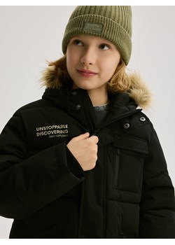 Reserved - Pikowany płaszcz z ociepleniem - czarny ze sklepu Reserved w kategorii Kurtki chłopięce - zdjęcie 186570395