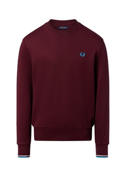 Fred Perry Męska bluza nierozpinana Mężczyźni bordowy jednolity ze sklepu vangraaf w kategorii Bluzy męskie - zdjęcie 186570429