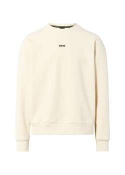 BOSS Green Bluza męska - Stenson Mężczyźni Bawełna écru jednolity ze sklepu vangraaf w kategorii Bluzy męskie - zdjęcie 186570449