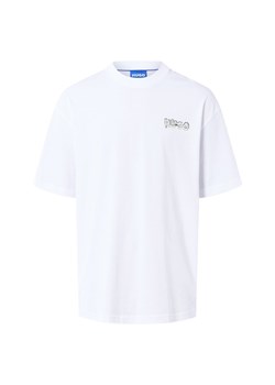 HUGO BLUE Koszulka męska - Nyrotee Mężczyźni Bawełna biały nadruk ze sklepu vangraaf w kategorii T-shirty męskie - zdjęcie 186570458