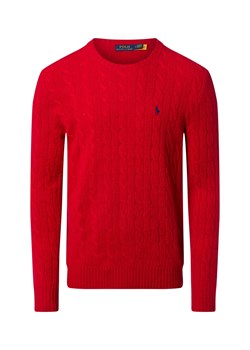 Polo Ralph Lauren Męski sweter z dzianiny z zawartością kaszmiru Mężczyźni Wełna czerwony jednolity ze sklepu vangraaf w kategorii Swetry męskie - zdjęcie 186570466