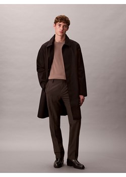 Calvin Klein Męski wełniany sweter Mężczyźni taupe jednolity ze sklepu vangraaf w kategorii Swetry męskie - zdjęcie 186570475