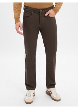 Andrew James Męskie spodnie z 5 kieszeniami - Aiden Mężczyźni Bawełna błotnisty jednolity ze sklepu vangraaf w kategorii Spodnie męskie - zdjęcie 186570498