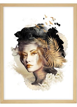 Obraz Woman 30x40cm gold ze sklepu dekoria.pl w kategorii Obrazy - zdjęcie 186570609