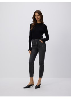 Reserved - Jeans slim fit mid rise - turkusowy ze sklepu Reserved w kategorii Jeansy damskie - zdjęcie 186571626