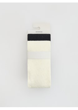 Reserved - Rajstopy z metaliczną nitką 2 pack - złamana biel ze sklepu Reserved w kategorii Rajstopy dziecięce - zdjęcie 186571669