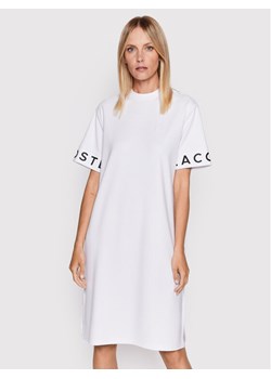 Lacoste Sukienka codzienna EF0107 Biały Relaxed Fit ze sklepu MODIVO w kategorii Sukienki - zdjęcie 186571918