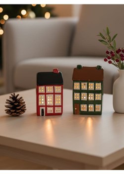 Sinsay - Świeczniki świąteczne w kształcie domków 2 pack - wielobarwny ze sklepu Sinsay w kategorii Świeczniki - zdjęcie 186573155