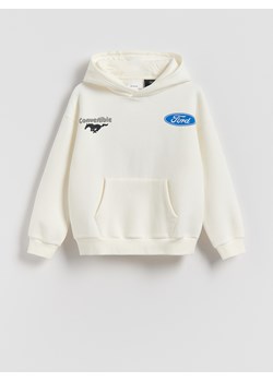 Reserved - Bawełniana bluza Ford - złamana biel ze sklepu Reserved w kategorii Bluzy chłopięce - zdjęcie 186575408
