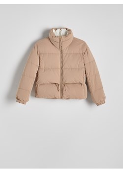 Reserved - Pikowana kurtka z wysoką stójką - beżowy ze sklepu Reserved w kategorii Kurtki damskie - zdjęcie 186577055