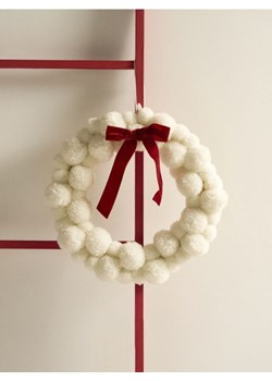 Sinsay - Wieniec dekoracyjny - kremowy - id: 025GG-01X - marki Sinsay - 186578459 Sinsay - Wieniec dekoracyjny - kremowy ze sklepu Sinsay w kategorii Dekoracje bożonarodzeniowe - zdjęcie 186578459