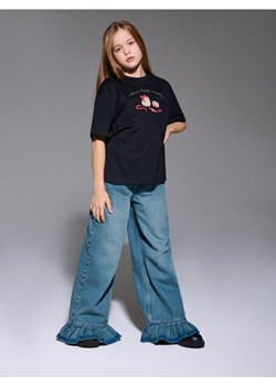 Sinsay - Bawełniana koszulka z nadrukiem Pusheen the Cat - czarny - id: 347GG-99X - marki Sinsay - 186578525 Sinsay - Bawełniana koszulka z nadrukiem Pusheen the Cat - czarny ze sklepu Sinsay w kategorii Bluzki dziewczęce - zdjęcie 186578525