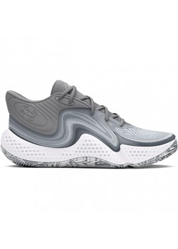 Buty do koszykówki uniseks Under Armour UA Spawn 6 Mid - szare ze sklepu Sportstylestory.com w kategorii Buty sportowe męskie - zdjęcie 186579685