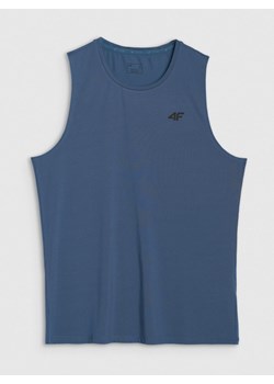Męski tank top treningowy 4F 4FWAW25TFSLM574 - niebieski ze sklepu Sportstylestory.com w kategorii T-shirty męskie - zdjęcie 186579799