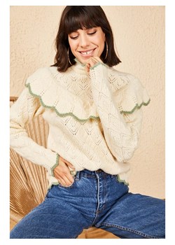 Happiness Istanbul Sweter w kolorze beżowym ze sklepu Limango Polska w kategorii Swetry damskie - zdjęcie 186580779