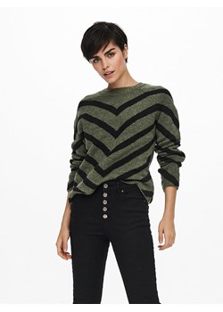 ONLY Sweter w kolorze oliwkowo-czarnym ze sklepu Limango Polska w kategorii Swetry damskie - zdjęcie 186580926