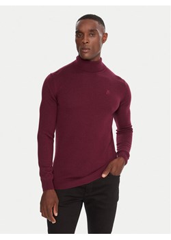 KARL LAGERFELD Golf 655058 554399 Bordowy Regular Fit ze sklepu MODIVO w kategorii Swetry męskie - zdjęcie 186582477