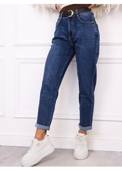 SPODNIE JEANSOWE O KROJU MOM FIT+ PASEK ze sklepu olika.com.pl w kategorii Jeansy damskie - zdjęcie 186585017
