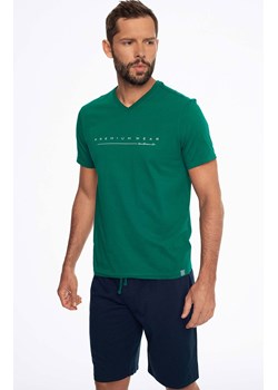 Bawełniana piżama męska Emmet 41290-77X, Kolor zielono-granatowy, Rozmiar XL, Henderson ze sklepu Intymna w kategorii Piżamy męskie - zdjęcie 186586915