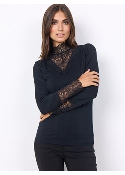 soyaconcept® Damska koszulka z długim rękawem - SC-Marica Kobiety Dżersej czarny jednolity ze sklepu vangraaf w kategorii Bluzki damskie - zdjęcie 186589755