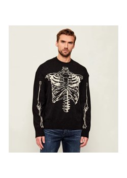 All Saints Wełniany sweter SKELLI | Oversize fit ze sklepu Gomez Fashion Store w kategorii Swetry męskie - zdjęcie 186589886