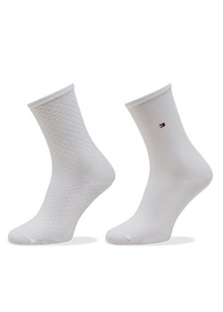 Skarpety długie Tommy Hilfiger 701227563 Biały ze sklepu eobuwie.pl w kategorii Skarpetki damskie - zdjęcie 186592366