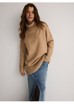 Reserved - Sweter z golfem - beżowy ze sklepu Reserved w kategorii Swetry damskie - zdjęcie 186593509