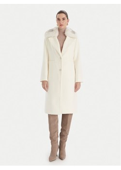 Guess Płaszcz wełniany W5BL19 W2642 Écru Regular Fit ze sklepu MODIVO w kategorii Płaszcze damskie - zdjęcie 186595627