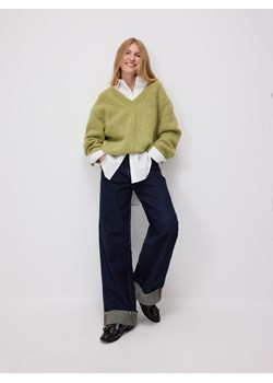 Reserved - Sweter oversize - zielony ze sklepu Reserved w kategorii Swetry damskie - zdjęcie 186596317