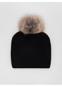 Reserved - Czapka beanie z wiskozą - czarny - id: 636FE-99X - marki Reserved - 186596458 Reserved - Czapka beanie z wiskozą - czarny ze sklepu Reserved w kategorii Czapki zimowe damskie - zdjęcie 186596458