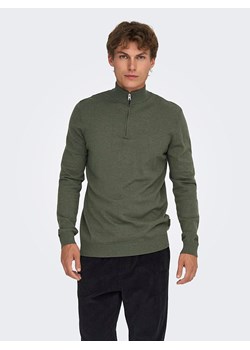 ONLY &amp; SONS Sweter &quot;Loui&quot; w kolorze khaki ze sklepu Limango Polska w kategorii Swetry męskie - zdjęcie 186599689