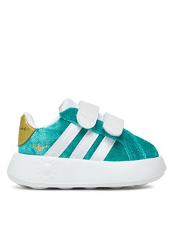 Sneakersy adidas Disney Jasmine Grand Court 2.0 JR4920 Turkusowy ze sklepu eobuwie.pl w kategorii Buty sportowe dziecięce - zdjęcie 186600436