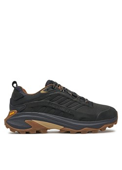 Trekkingi Merrell Moab Speed 2 Leather Waterproof J037783 Czarny ze sklepu eobuwie.pl w kategorii Buty trekkingowe męskie - zdjęcie 186600447