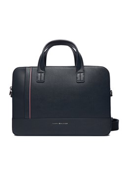 Torba na laptopa Tommy Hilfiger Th Central Slim Computer Bag AM0AM13631 Granatowy ze sklepu eobuwie.pl w kategorii Torby na laptopa - zdjęcie 186600649